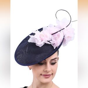Fascinator Hat with Faux Flowers
